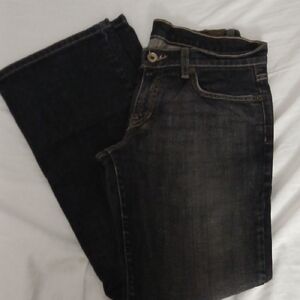 Black Flare Wide Leg Jeans with Dark Wash